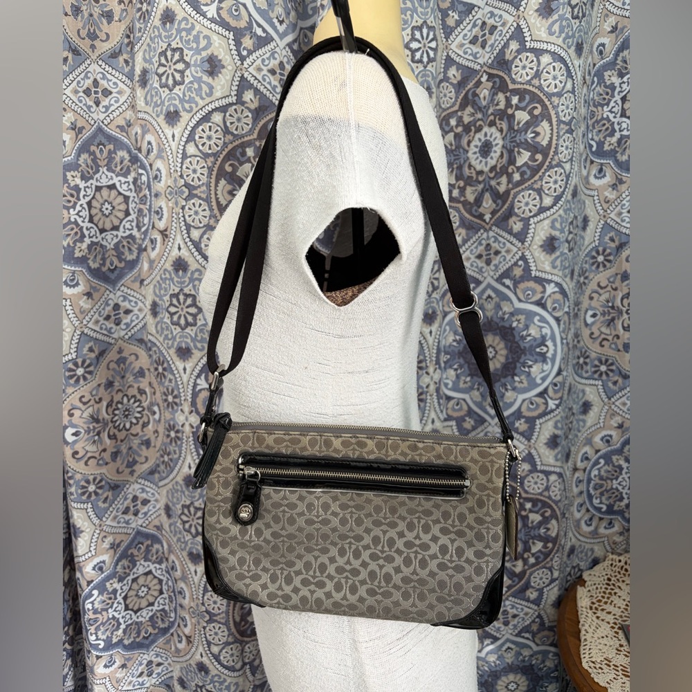 Metallic Coach Swingpack with Turnlock Zipper